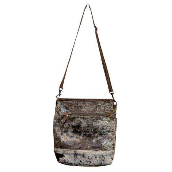 Myra Shoulder Bag Multi Hides Leather Adjustable Detachable Strap Boho Western - Picture 2 of 14